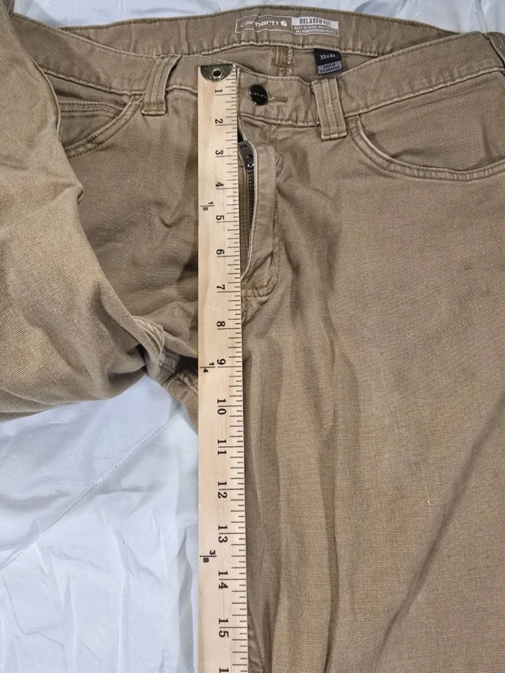 Workwear 33×32 Carhartt Brown/Tan Work Chore Pants
